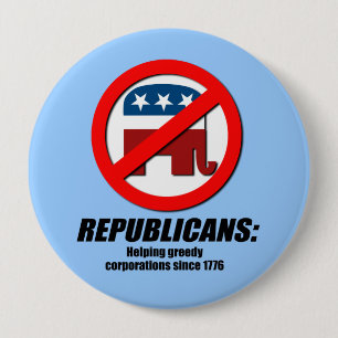 Republikaner - helfende Greedy Corporations Button