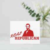Republikaner, Lincoln Postkarte (Stehend Vorderseite)