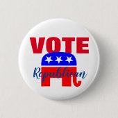 Republikaner mit Patriotic Elephant abstimmen Button (Vorderseite)