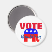 Republikaner mit Patriotic Elephant abstimmen Magnet (Vorderseite/Rückseite)