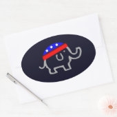Republikaner Ovaler Aufkleber (Umschlag)