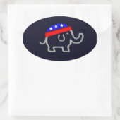 Republikaner Ovaler Aufkleber (Tasche)