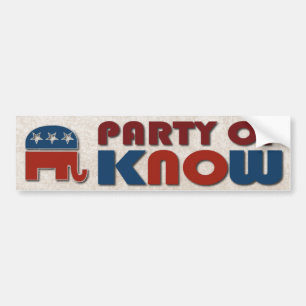 Republikaner-Party von kennen lustigen politischen Autoaufkleber