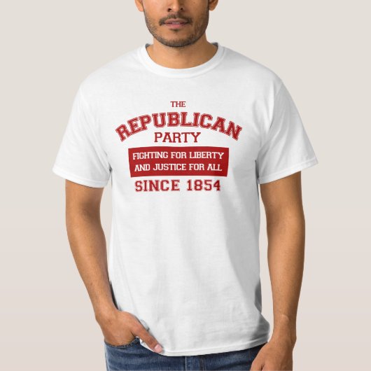 Republikaner seit 1854 (roter Druck, Kasten) T-Shirt (Vorderseite)