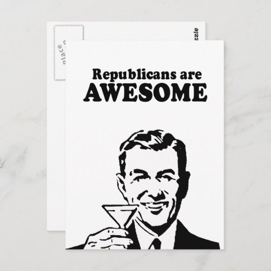 REPUBLIKANER SIND PHANTASTISCH POSTKARTE (Vorne/Hinten)