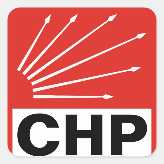 Republikaner (Türkei) Quadratischer Aufkleber (Vorderseite)