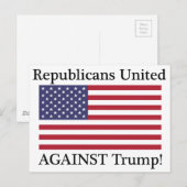 Republikaner vereint gegen Trump Postkarte (Vorne/Hinten)