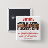 Republikaner-Vorwahlen GOP neun - 2012 Button (Vorne & Hinten)
