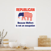 Republikaner - Weil Wohlfahrt kein Beruf ist Poster (Küche)