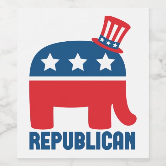 Republikaner Weinetikett (Einzelnes Label)