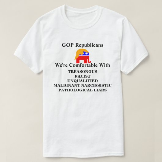 Republikaner Wir sind zufrieden mit........ T-Shirt (Design vorne)
