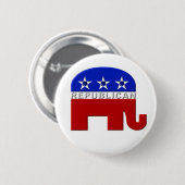 Republikanisch-Elefant Button (Vorne & Hinten)
