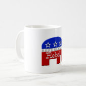 Republikanisch-Elefant Kaffeetasse (Vorderseite Links)