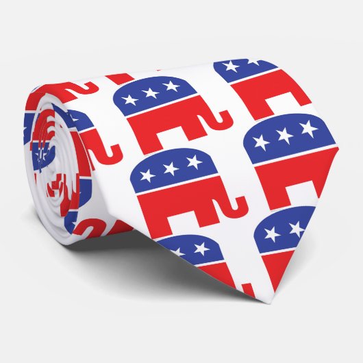 Republikanisch-Elefant Krawatte (Gerollt)