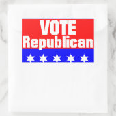 Republikanisch wählen rechteckiger aufkleber (Tasche)