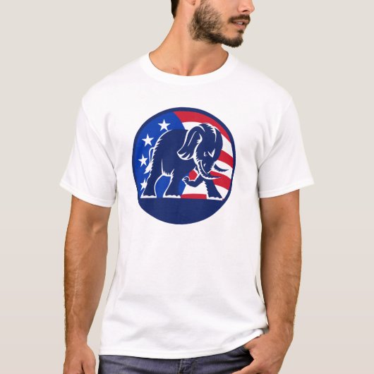 Republikanische Elefant-Flagge T-Shirt (Vorderseite)