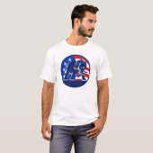 Republikanische Elefant-Flagge T-Shirt (Vorne ganz)