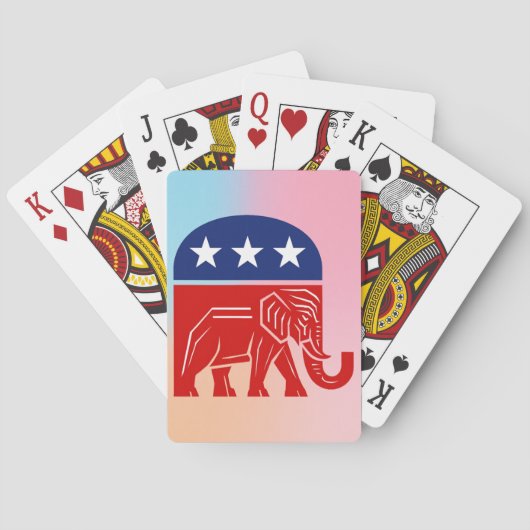 Republikanische Elefant-Politikkartenspiel Spielkarten (Rückseite)