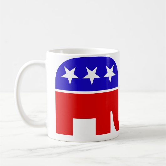 Republikanische Elefant-Tasse Kaffeetasse (Links)