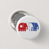 Republikanische Elefanten Button (Vorne & Hinten)