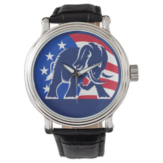 Republikanische Elefantenflagge Armbanduhr