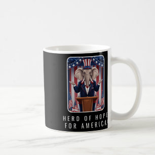 Republikanische Elefantenherde der Hoffnung für Am Kaffeetasse