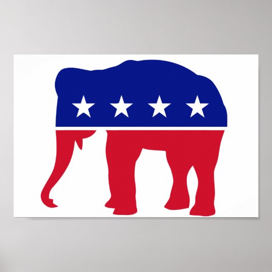REPUBLIKANISCHE ELEPHANLOGOPOSTER POSTER (Vorne)