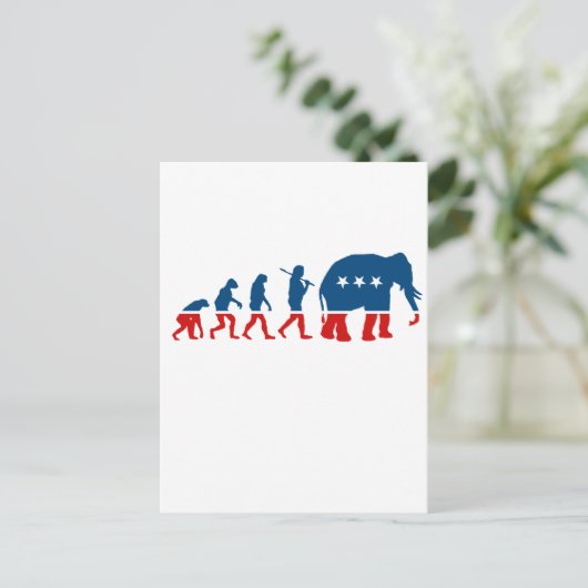 REPUBLIKANISCHE EVOLUTION POSTKARTE (Stehend Vorderseite)