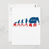 REPUBLIKANISCHE EVOLUTION POSTKARTE (Vorne/Hinten)