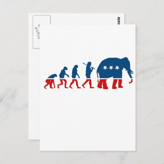 REPUBLIKANISCHE EVOLUTION POSTKARTE (Vorne/Hinten)