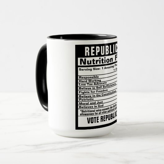 Republikanische Funny Gift Tasse (Vorderseite Links)