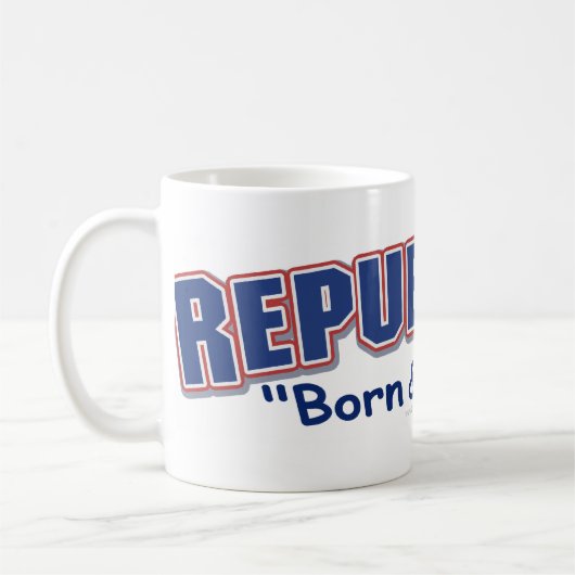 Republikanische geborene u. angehobene Tasse (Links)