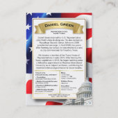 Republikanische Handelskarten des Kongresses der V Telefonnummerkarte (Rückseite)