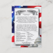 Republikanische Handelskarten des Kongresses der V Telefonnummerkarte (Rückseite)