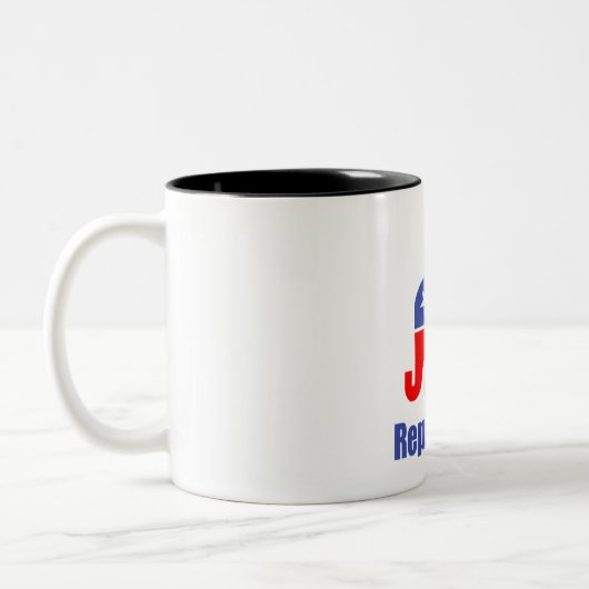 Republikanische Kaffee-Tasse Zweifarbige Tasse (Links)