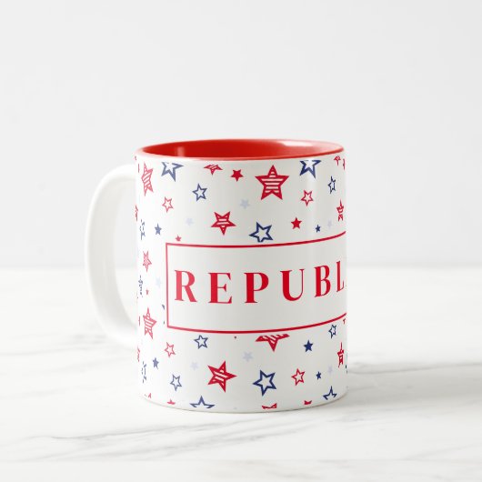 Republikanische Kaffee-Tasse Zweifarbige Tasse (Vorderseite Links)