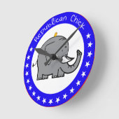 republikanische Kückenzeitschrift Runde Wanduhr (Winkel)