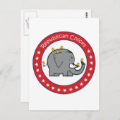 Republikanische Küken Postkarte (Vorne/Hinten)