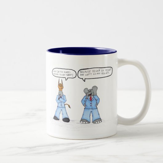 Republikanische Logik Zweifarbige Tasse (Rechts)