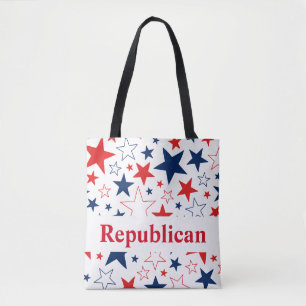 Republikanische Patriotic Stars Tote Tag Tasche
