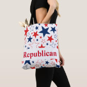 Republikanische Patriotic Stars Tote Tag Tasche (Von Nahem)