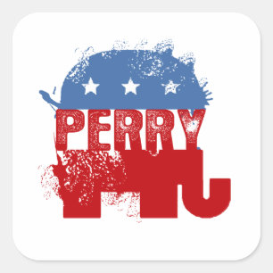 REPUBLIKANISCHE PERRY QUADRATISCHER AUFKLEBER