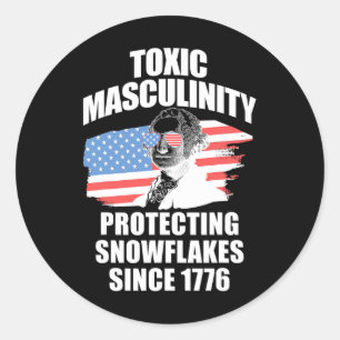 Republikanische toxische Maskulinität amerikanisch Runder Aufkleber