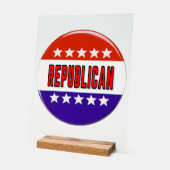 Republikanischer Button Acrylschild (Winkel)