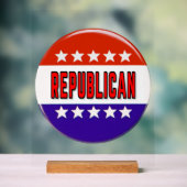 Republikanischer Button Acrylschild (Neutral)