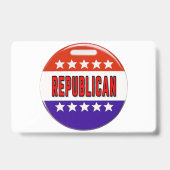 Republikanischer Button Ausweis (Rückseite)