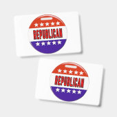 Republikanischer Button Ausweis (Vorder- & Rückseite)