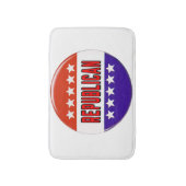 Republikanischer Button Badematte (Vorderseite Vertikal)
