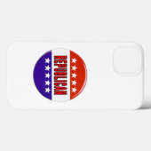Republikanischer Button Case-Mate iPhone Hülle (Rückseite (Horizontal))