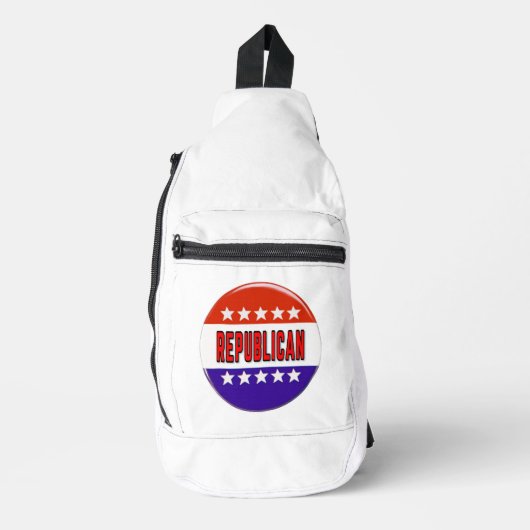 Republikanischer Button Crossbody Bag (Vorderseite)